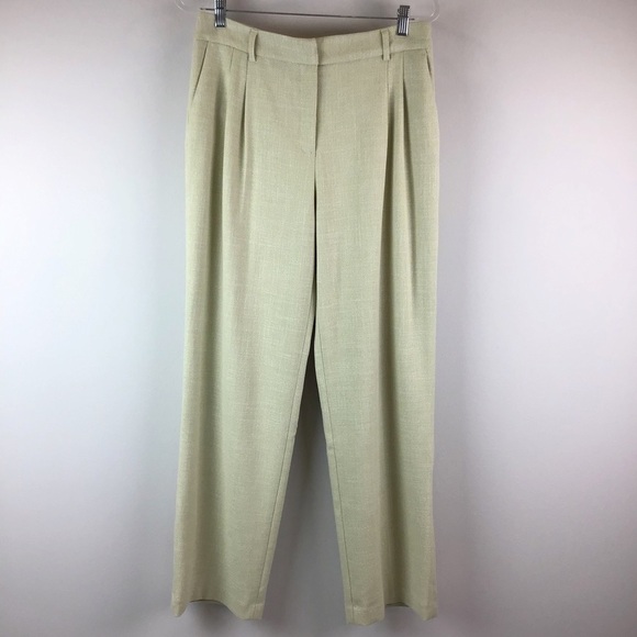 House of Harlow 1960 Women’s Pistachio Herringbone Wide Leg Trouser Pants | 10 - Picture 1 of 10